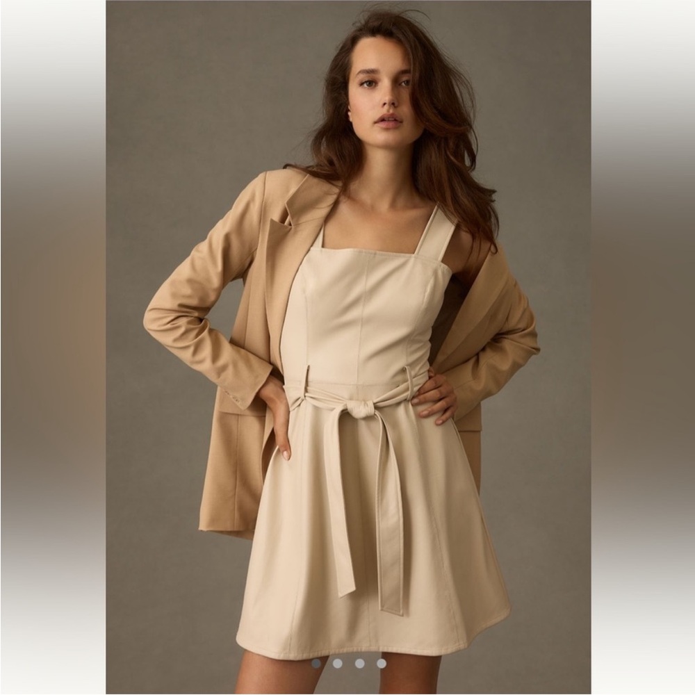 Anthropologie Cream Mini Dress